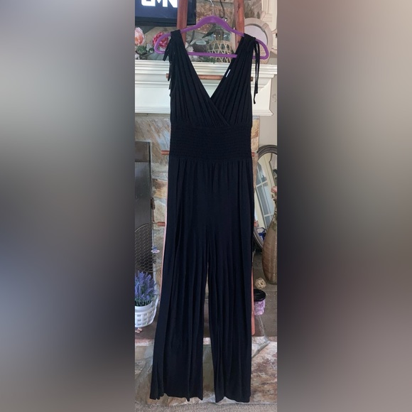 Lascana from Victoria’s Secret Black Tie Shoulder Jumpsuit Size 8 - Picture 2 of 12